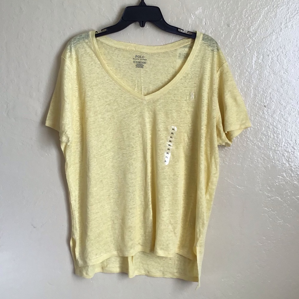POLO Ralph Lauren Women Banana Peel Yellow size XL/TG Top